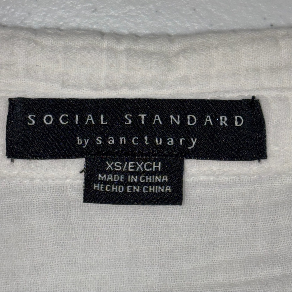 Sanctuary White Gauze Button Down Shirt (XS) - Picture 7 of 9
